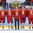 GANGNEUNG, SOUTH KOREA - FEBRUARY 25: Ilya Sorokin #31, Yegor Yakolev #44, Sergei Shirokov #52, Alexei Marchenko #53, Bogdan Kiselvich #55, Ilya Kovalchuk #71 and Nikolai Prokhorkin #74 of the Olympic Athletes from Russia celebrate after receiving the gold medals following a 4-3 overtime win against Germany during gold medal game action at the PyeongChang 2018 Olympic Winter Games. (Photo by Andre Ringuette/HHOF-IIHF Images)

